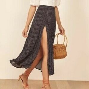 Reformation Zoe Midi Slit Skirt